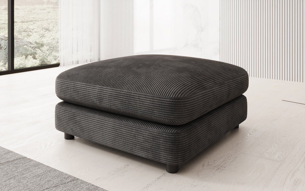 Bijzetkruk Thalessa in Ribstof 90x90cm