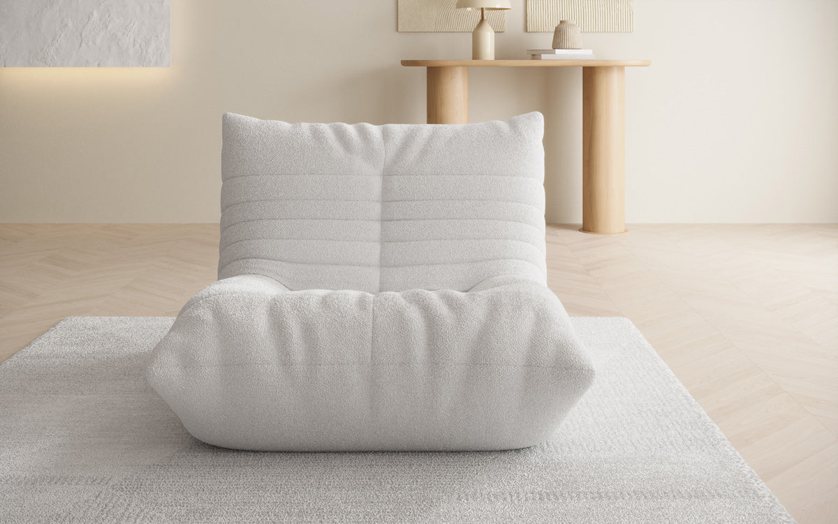 Designer Sofa-fauteuil Calmo in Teddystof Bouclé