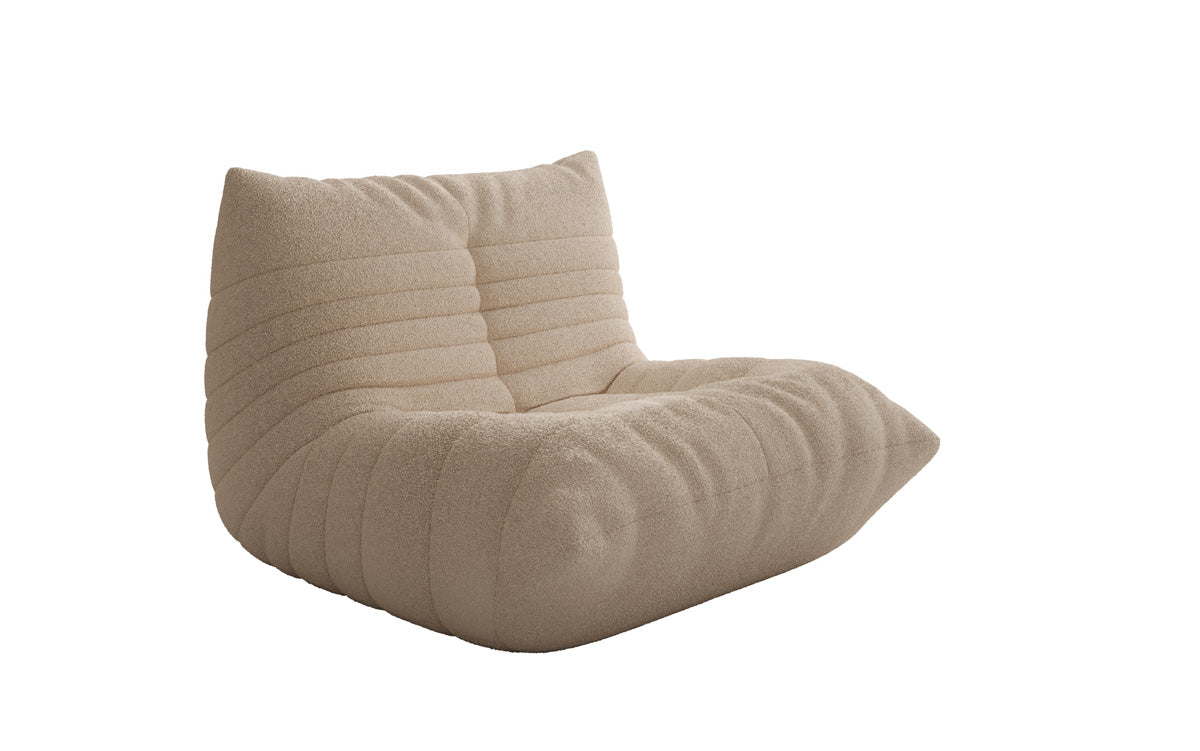 Designer Sofa-fauteuil Calmo in Teddystof Bouclé