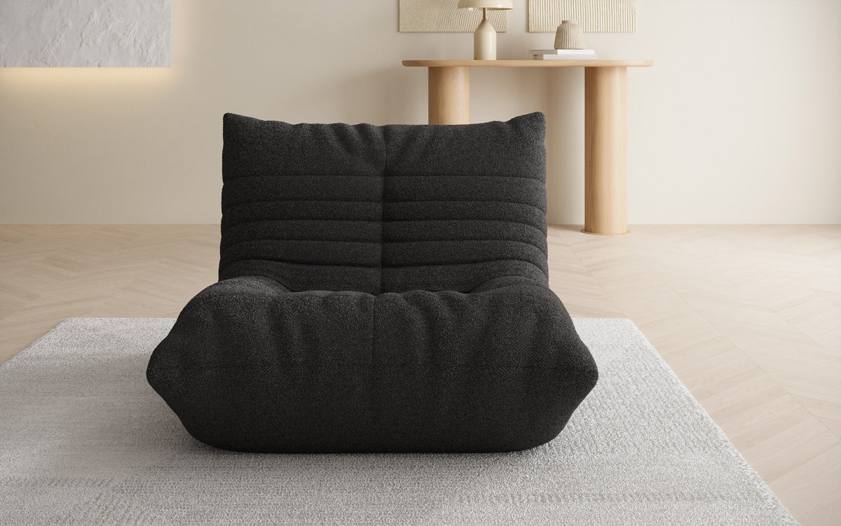 Designer Sofa-fauteuil Calmo in Teddystof Bouclé
