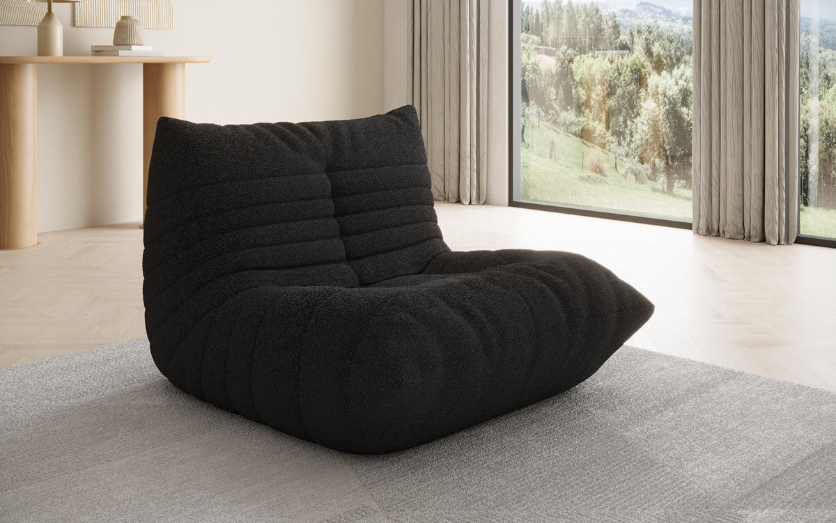Designer Sofa-fauteuil Calmo in Teddystof Bouclé