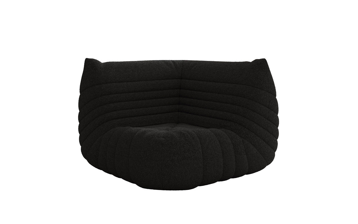 Designer Eckmodul Sofa-Sessel Calmo in Teddystof Bouclé