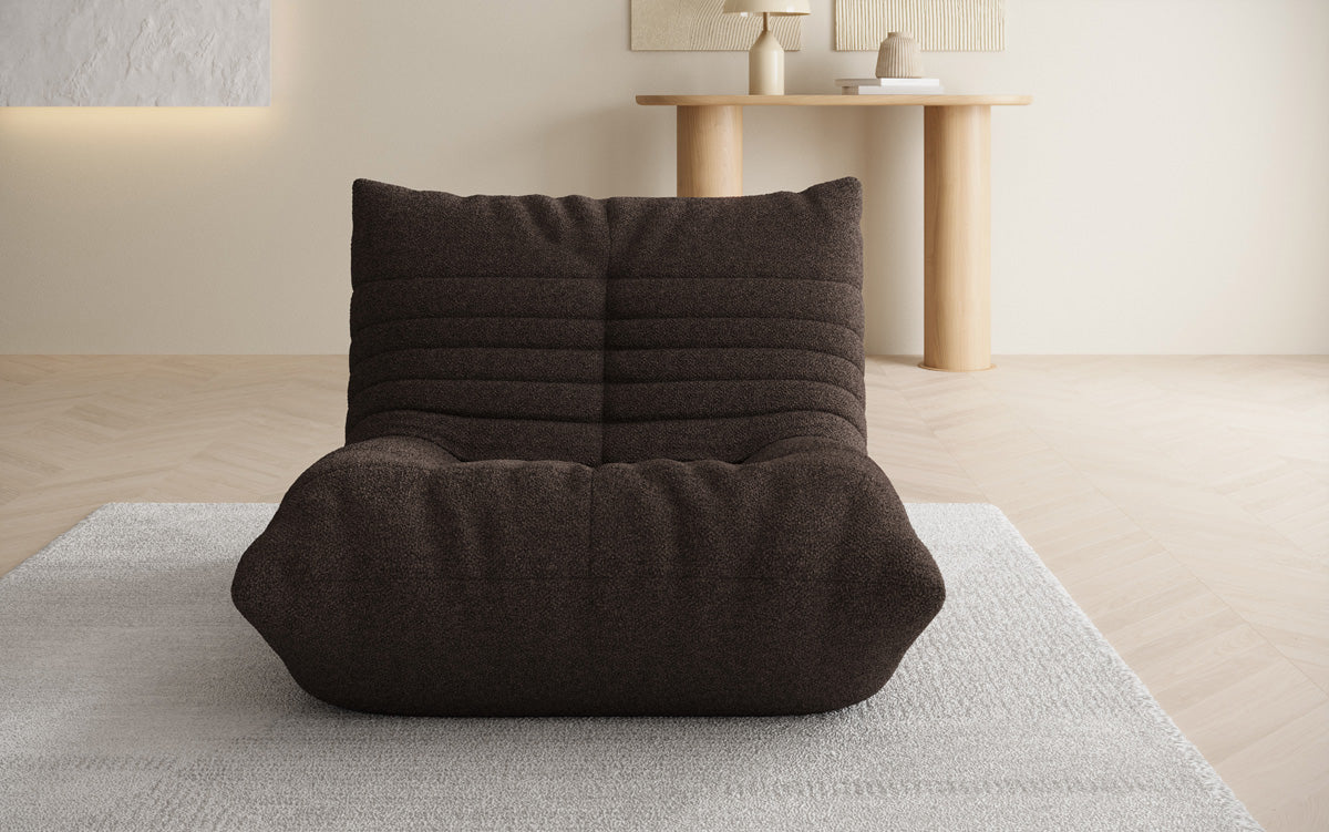 Designer Sofa-fauteuil Calmo in Teddystof Bouclé