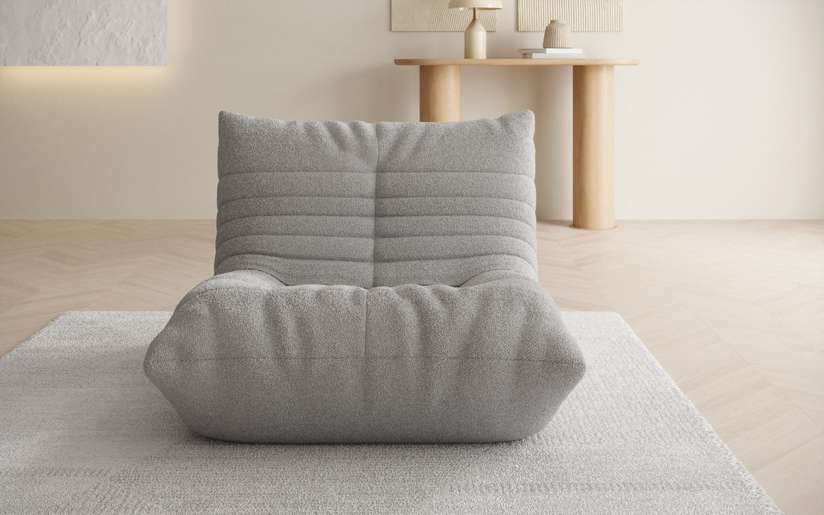 Designer Sofa-fauteuil Calmo in Teddystof Bouclé
