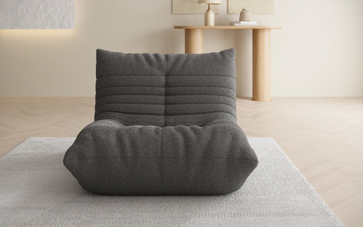 Designer Sofa-fauteuil Calmo in Teddystof Bouclé