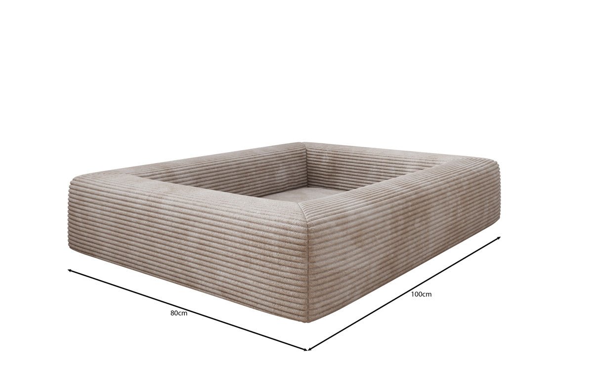 Hondenbed Cordino 80 × 100 cm in Ribstof