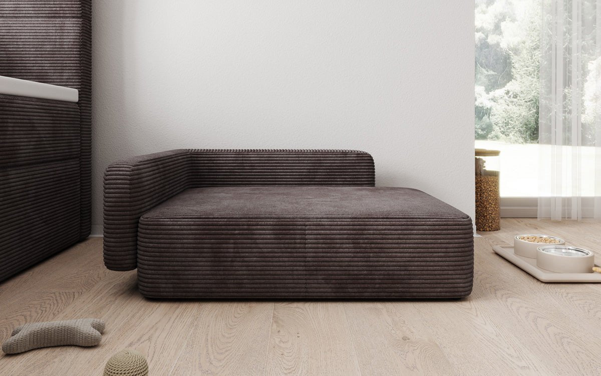 Hondenslaapbank BelloCouch 80 × 60 cm in Ribstof