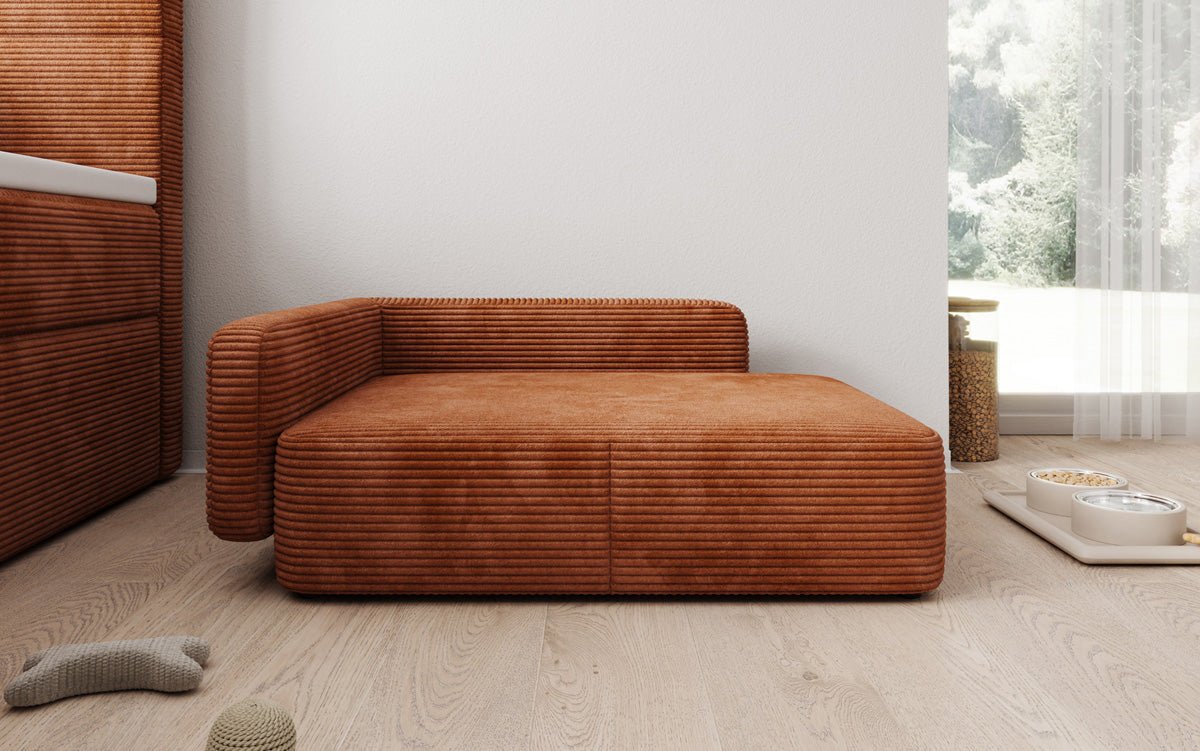 Hondenslaapbank BelloCouch 80 × 60 cm in Ribstof