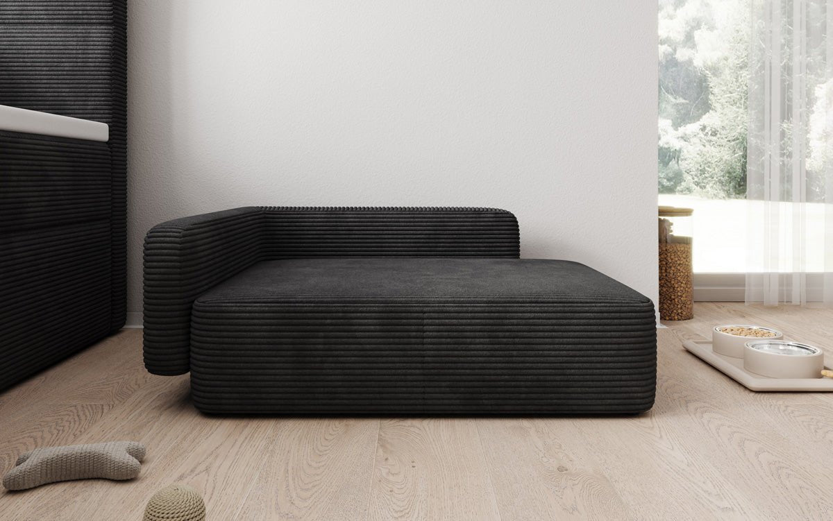 Hondenslaapbank BelloCouch 80 × 60 cm in Ribstof