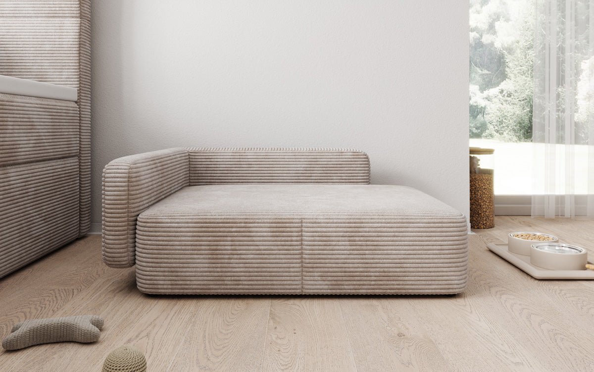 Hondenslaapbank BelloCouch 80 × 60 cm in Ribstof