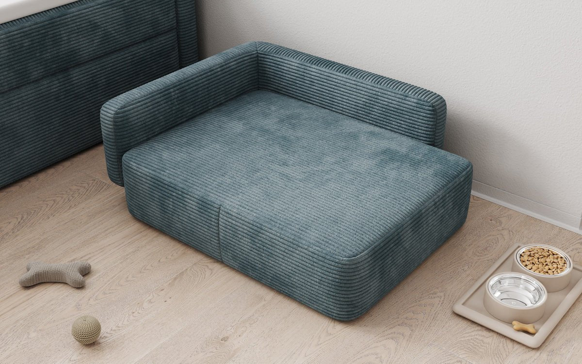 Hondenslaapbank BelloCouch 80 × 60 cm in Ribstof