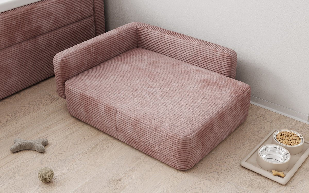 Hondenslaapbank BelloCouch 80 × 60 cm in Ribstof
