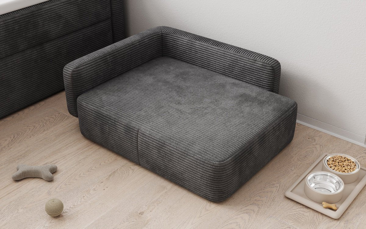 Hondenslaapbank BelloCouch 80 × 60 cm in Ribstof