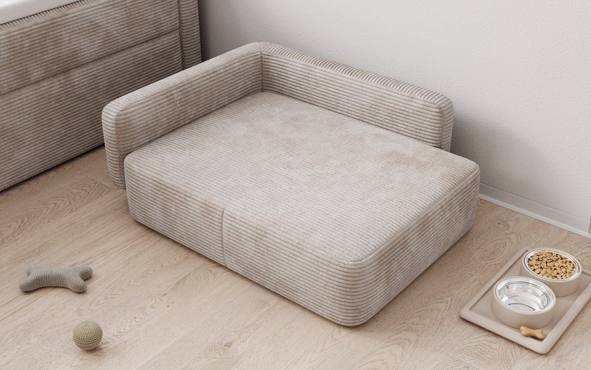 Hondenslaapbank BelloCouch 80 × 60 cm in Ribstof