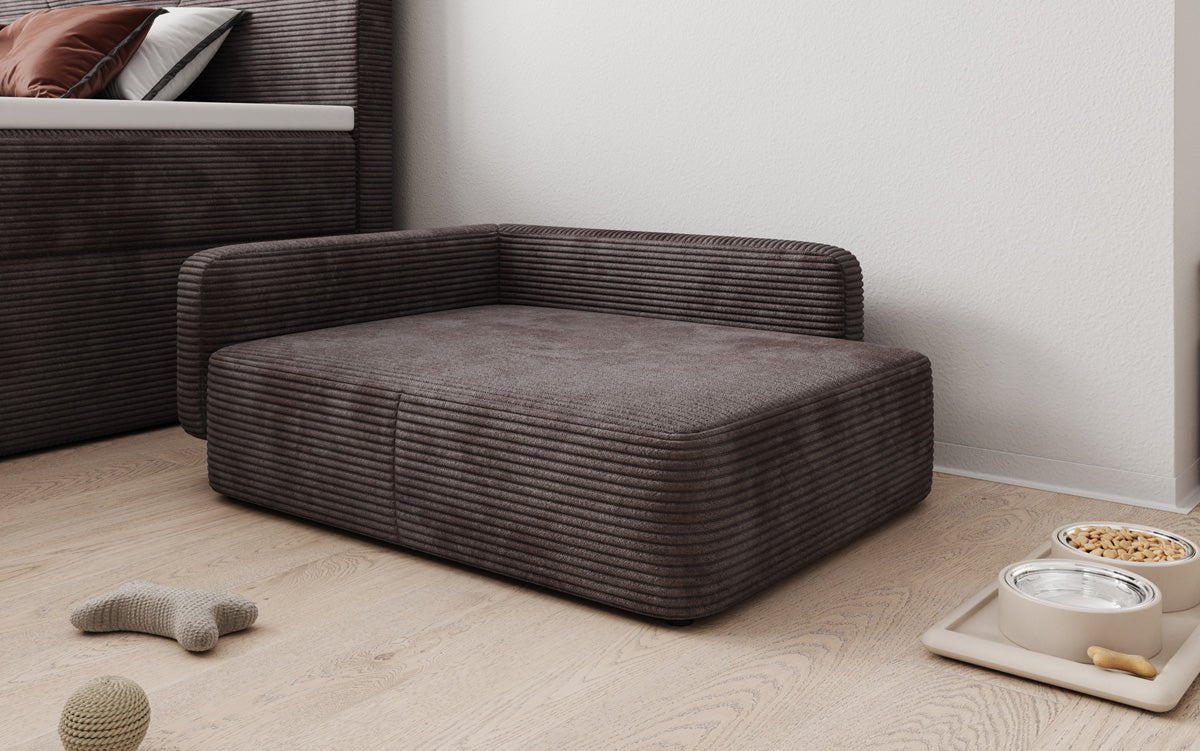 Hondenslaapbank BelloCouch 80 × 60 cm in Ribstof
