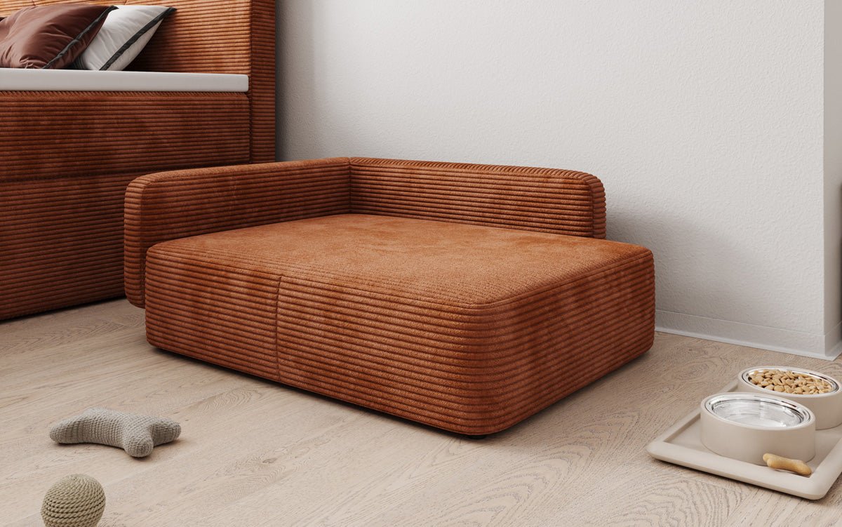 Hondenslaapbank BelloCouch 80 × 60 cm in Ribstof