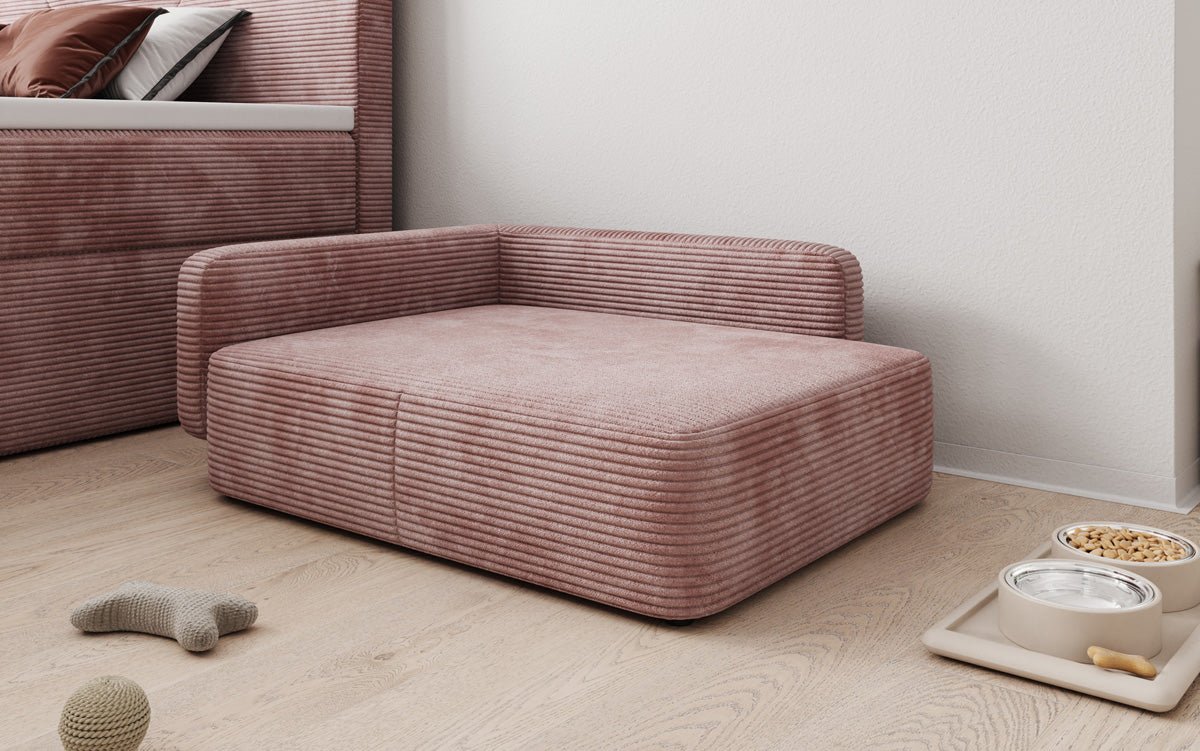Hondenslaapbank BelloCouch 80 × 60 cm in Ribstof