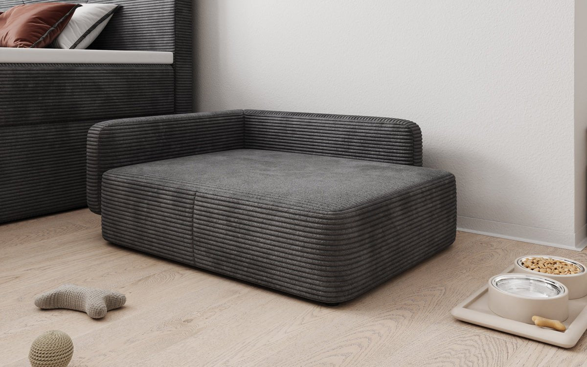 Hondenslaapbank BelloCouch 80 × 60 cm in Ribstof