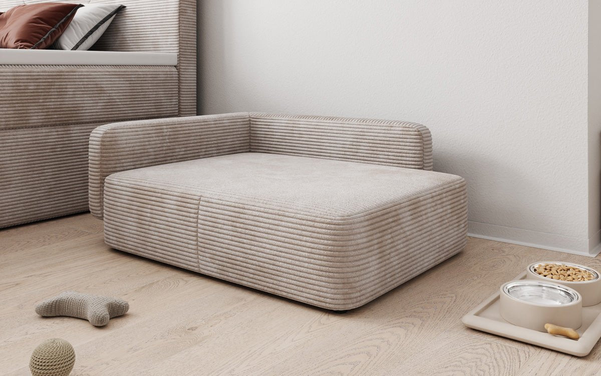 Hondenslaapbank BelloCouch 80 × 60 cm in Ribstof