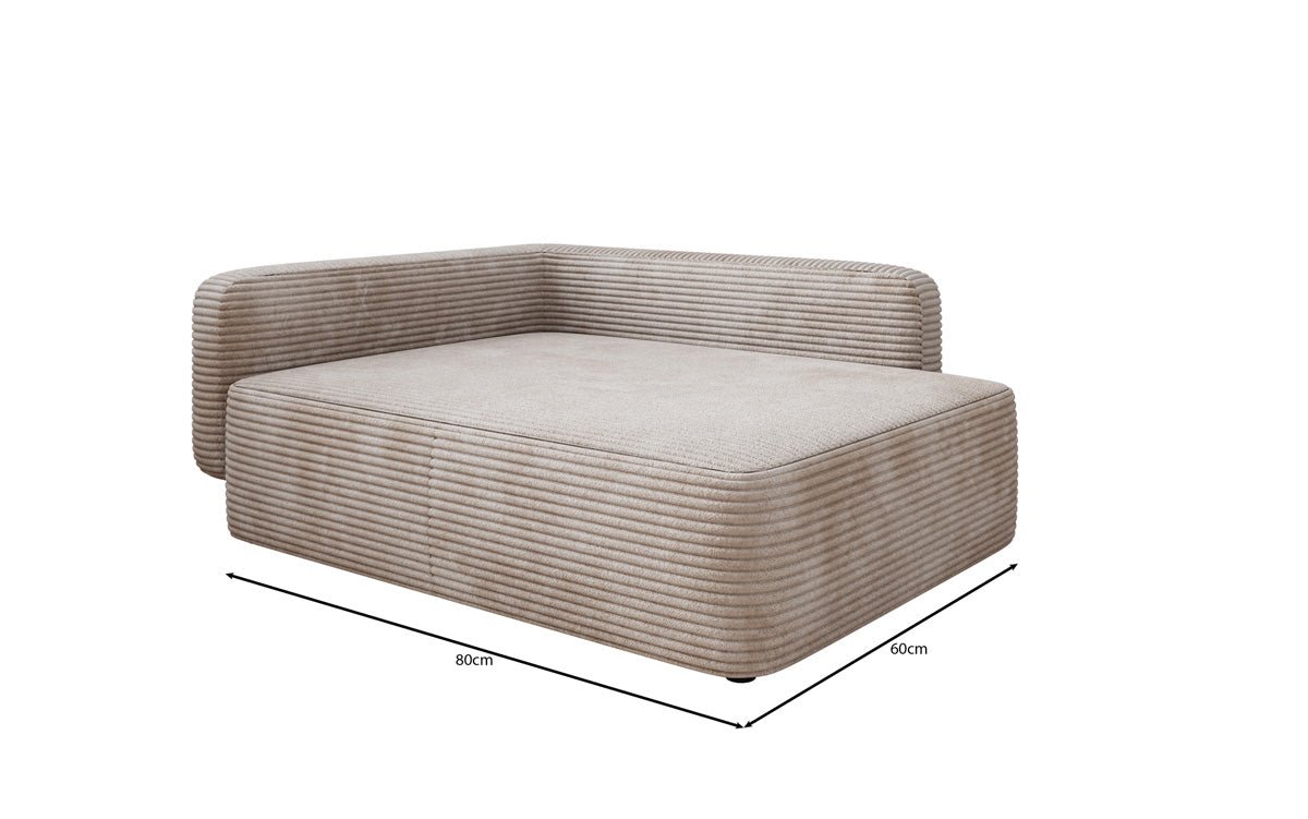 Hondenslaapbank BelloCouch 80 × 60 cm in Ribstof