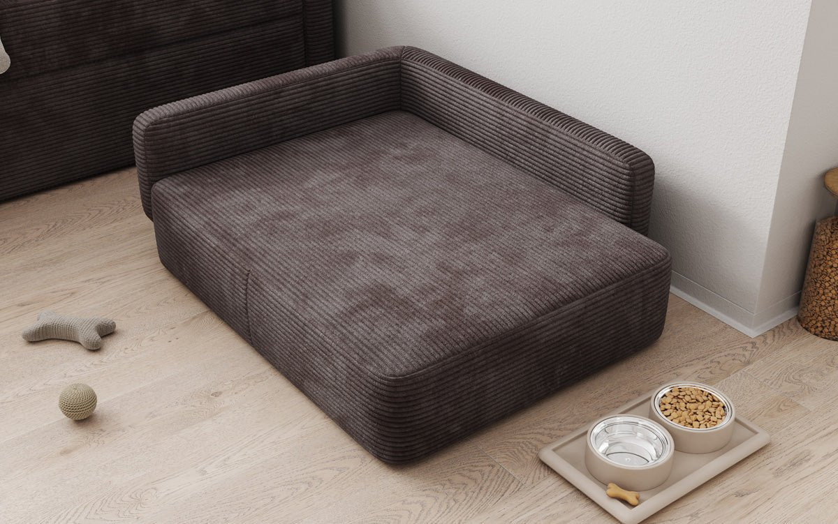Hondensofa BelloCouch 80 × 100 cm in Ribstof
