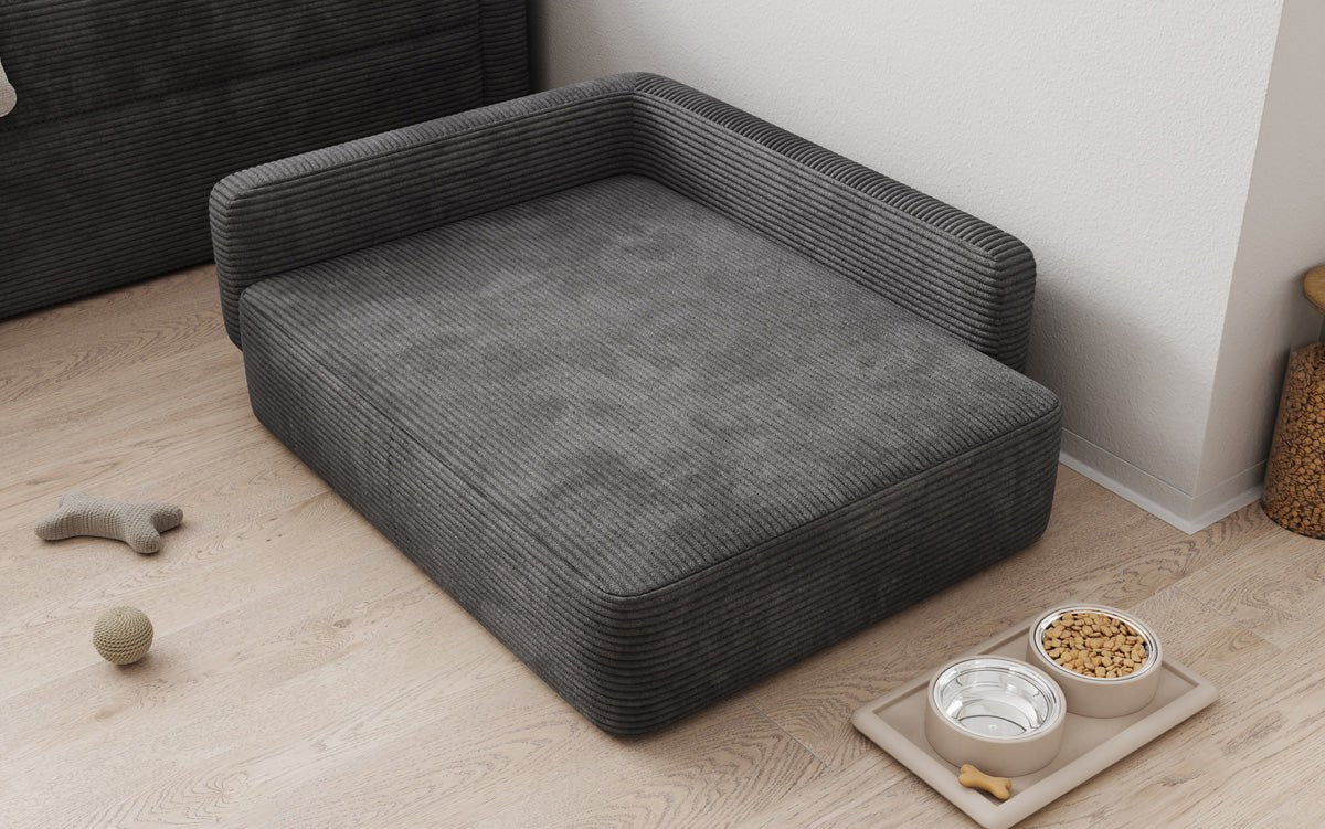 Hondensofa BelloCouch 80 × 100 cm in Ribstof