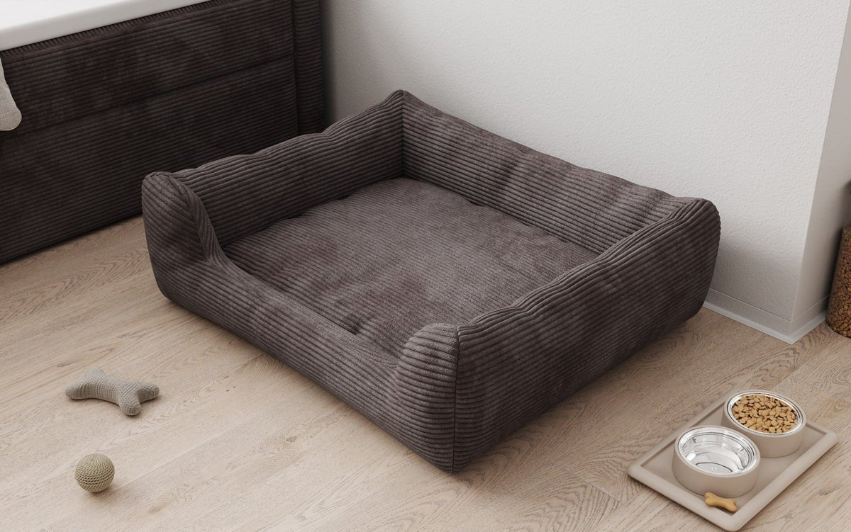 Hondenbed Cosmo 120 × 80 cm in Ribstof