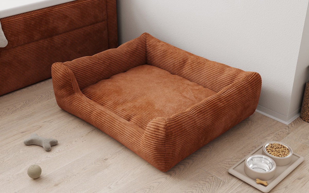 Hondenbed Cosmo 120 × 80 cm in Ribstof