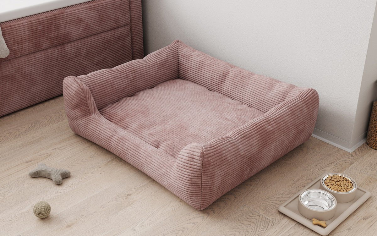 Hondenbed Cosmo 120 × 80 cm in Ribstof