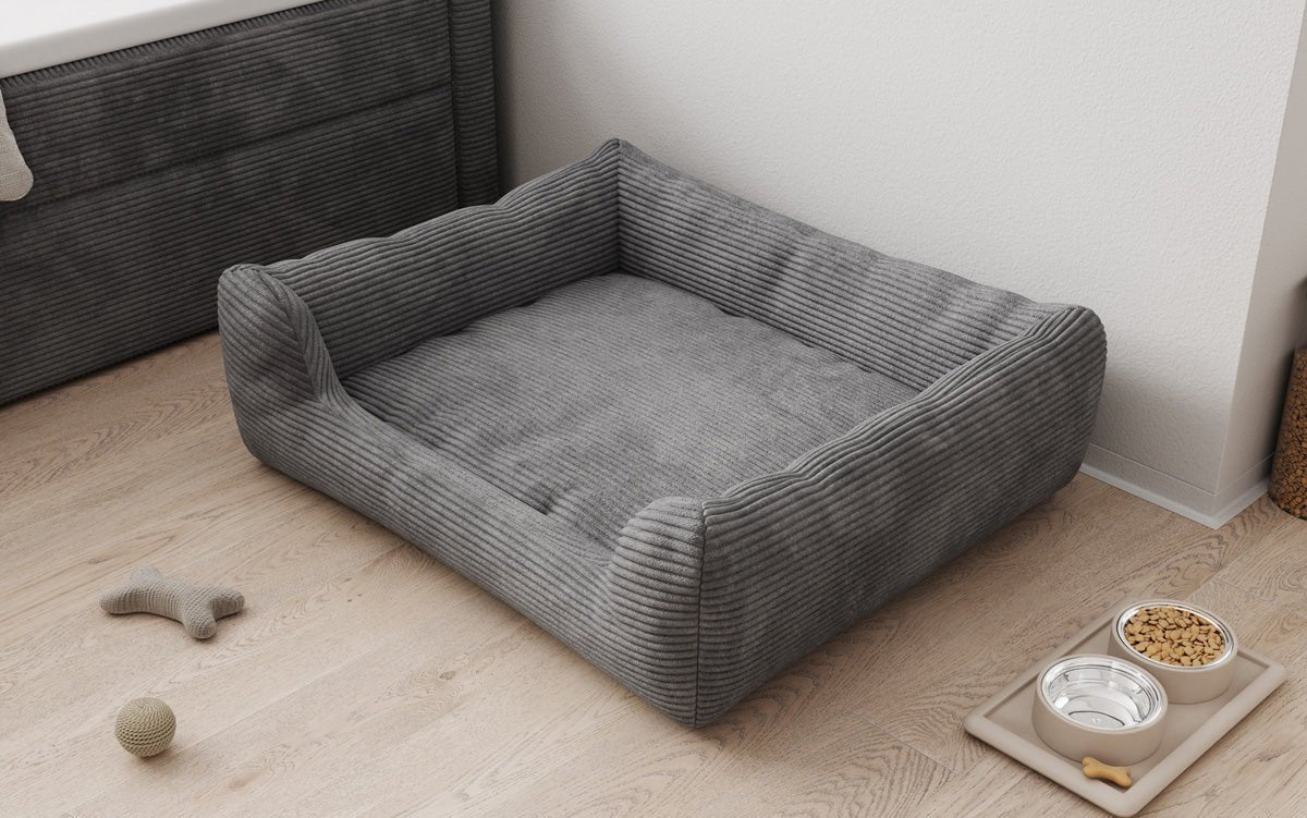 Hondenbed Cosmo 120 × 80 cm in Ribstof