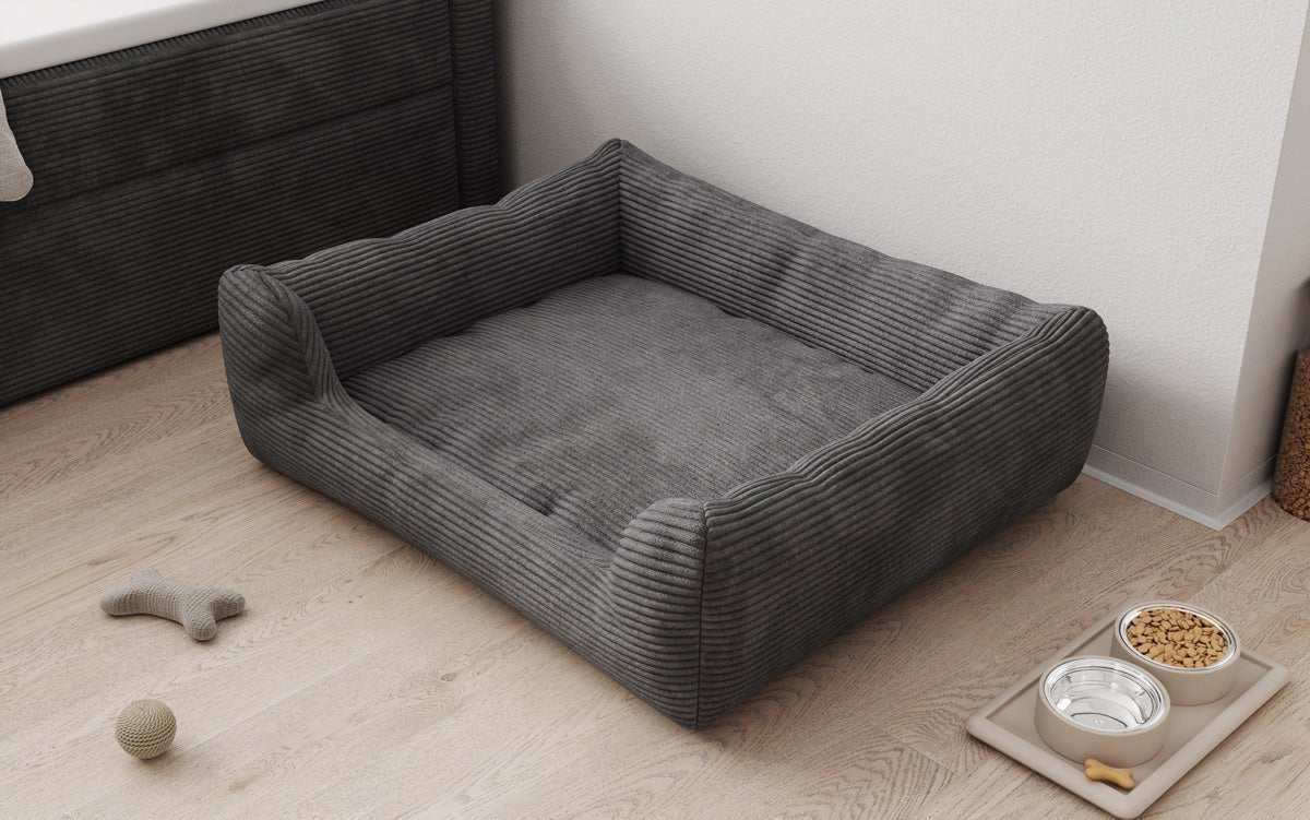 Hondenbed Cosmo 120 × 80 cm in Ribstof