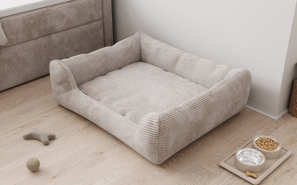 Hondenbed Cosmo 120 × 80 cm in Ribstof