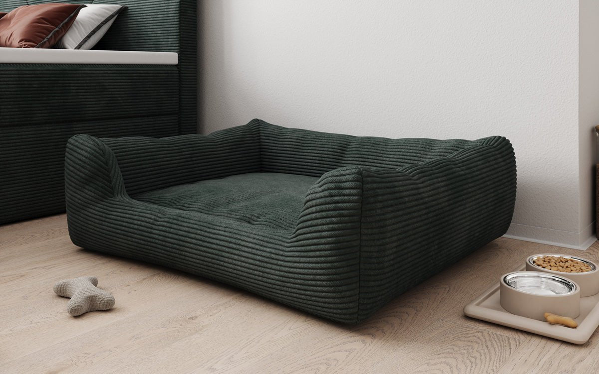 Hondenbed Cosmo 120 × 80 cm in Ribstof