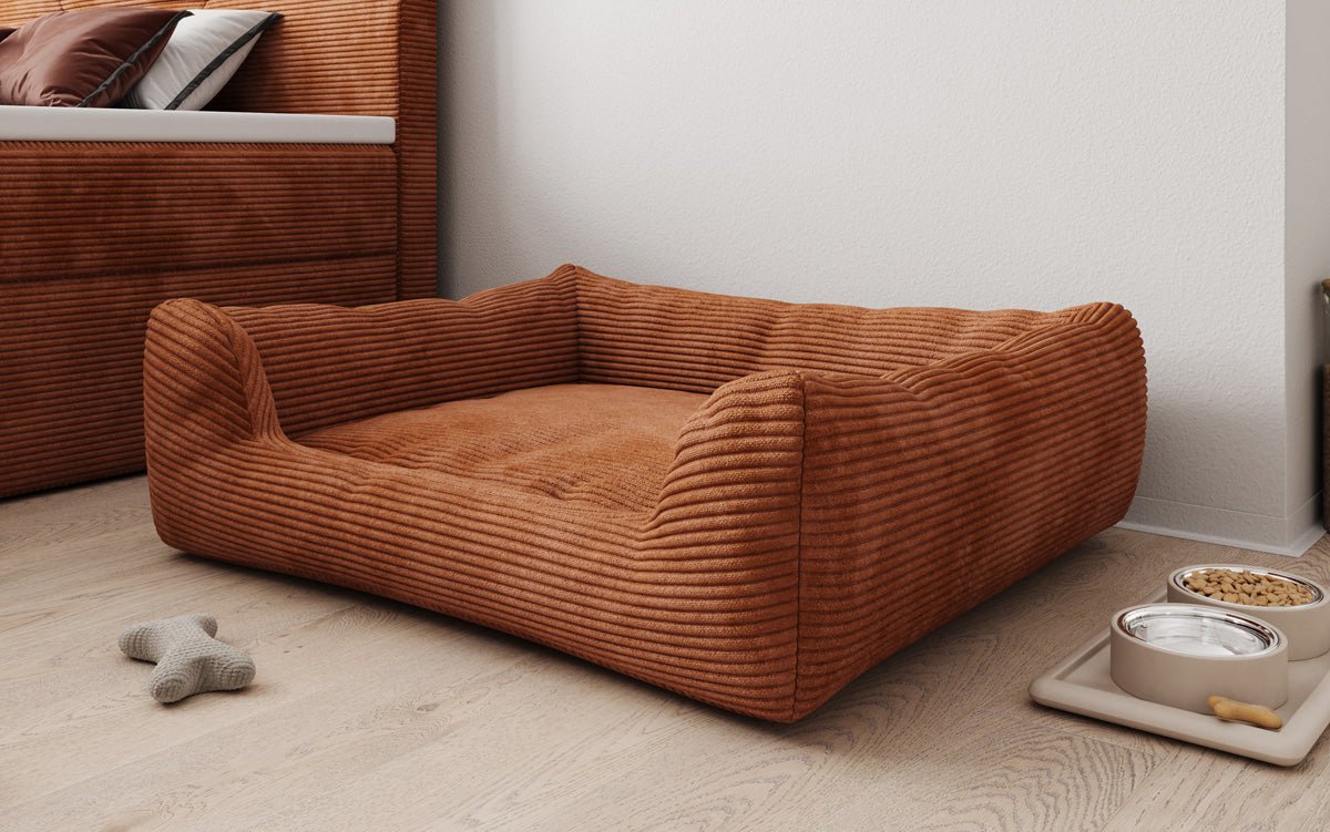Hondenbed Cosmo 120 × 80 cm in Ribstof