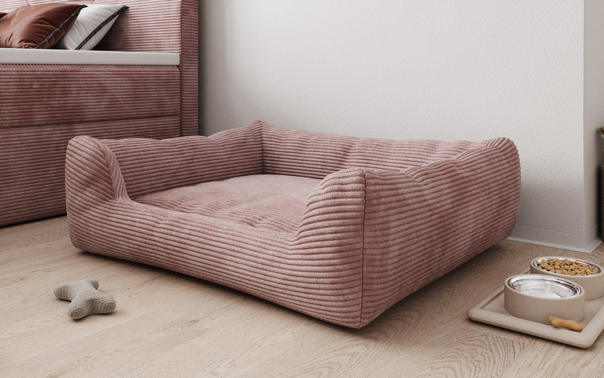 Hondenbed Cosmo 120 × 80 cm in Ribstof