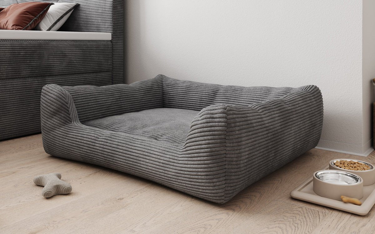 Hondenbed Cosmo 120 × 80 cm in Ribstof