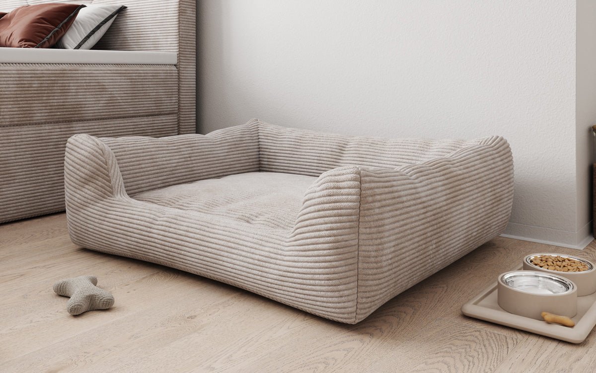 Hondenbed Cosmo 120 × 80 cm in Ribstof
