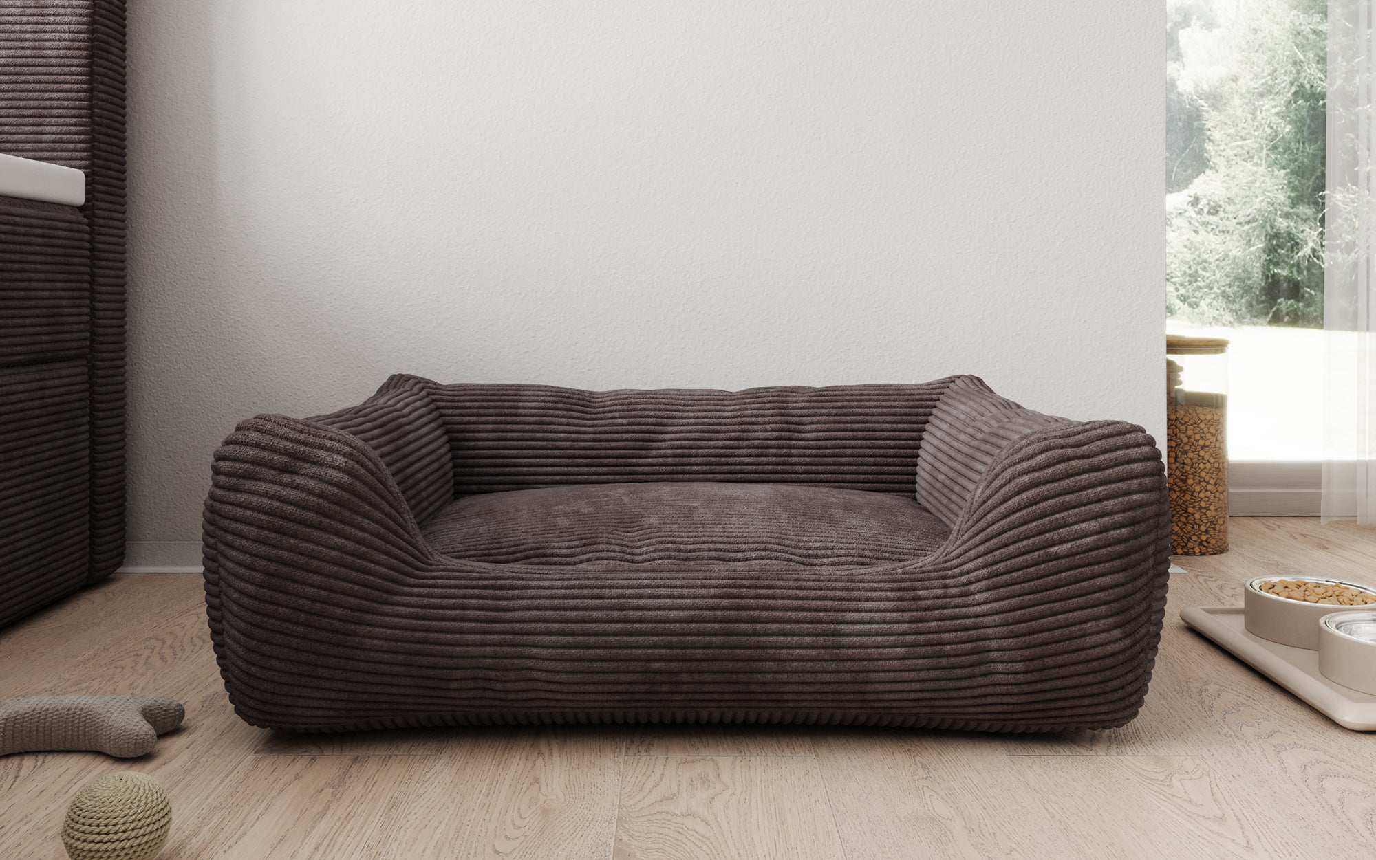 Hondenbed Cosmo 60 × 80 cm in Ribstof
