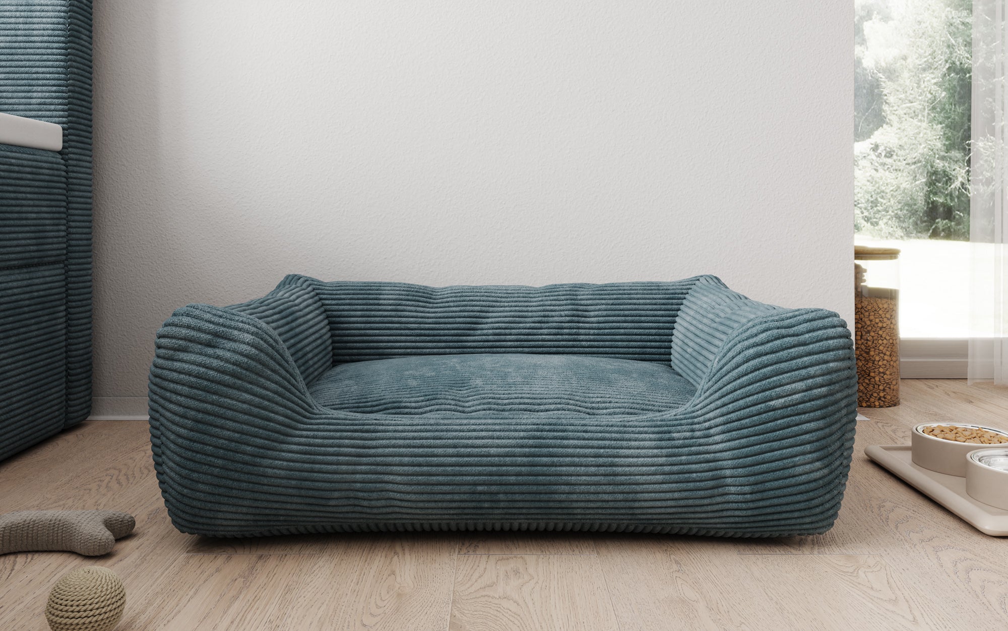 Hondenbed Cosmo 60 × 80 cm in Ribstof