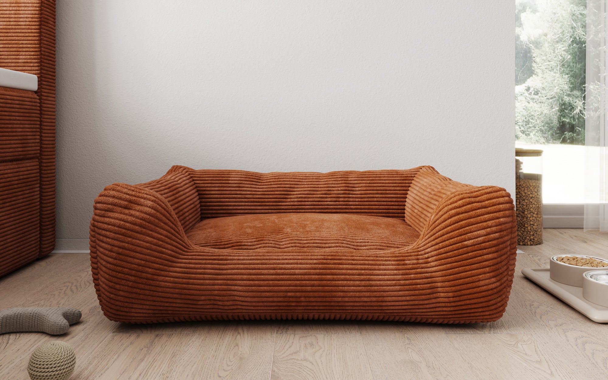 Hondenbed Cosmo 60 × 80 cm in Ribstof