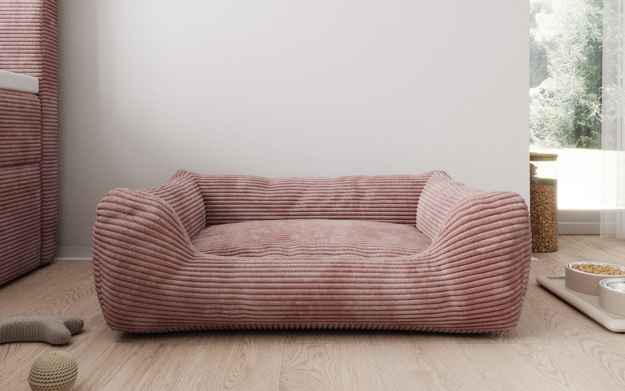 Hondenbed Cosmo 60 × 80 cm in Ribstof