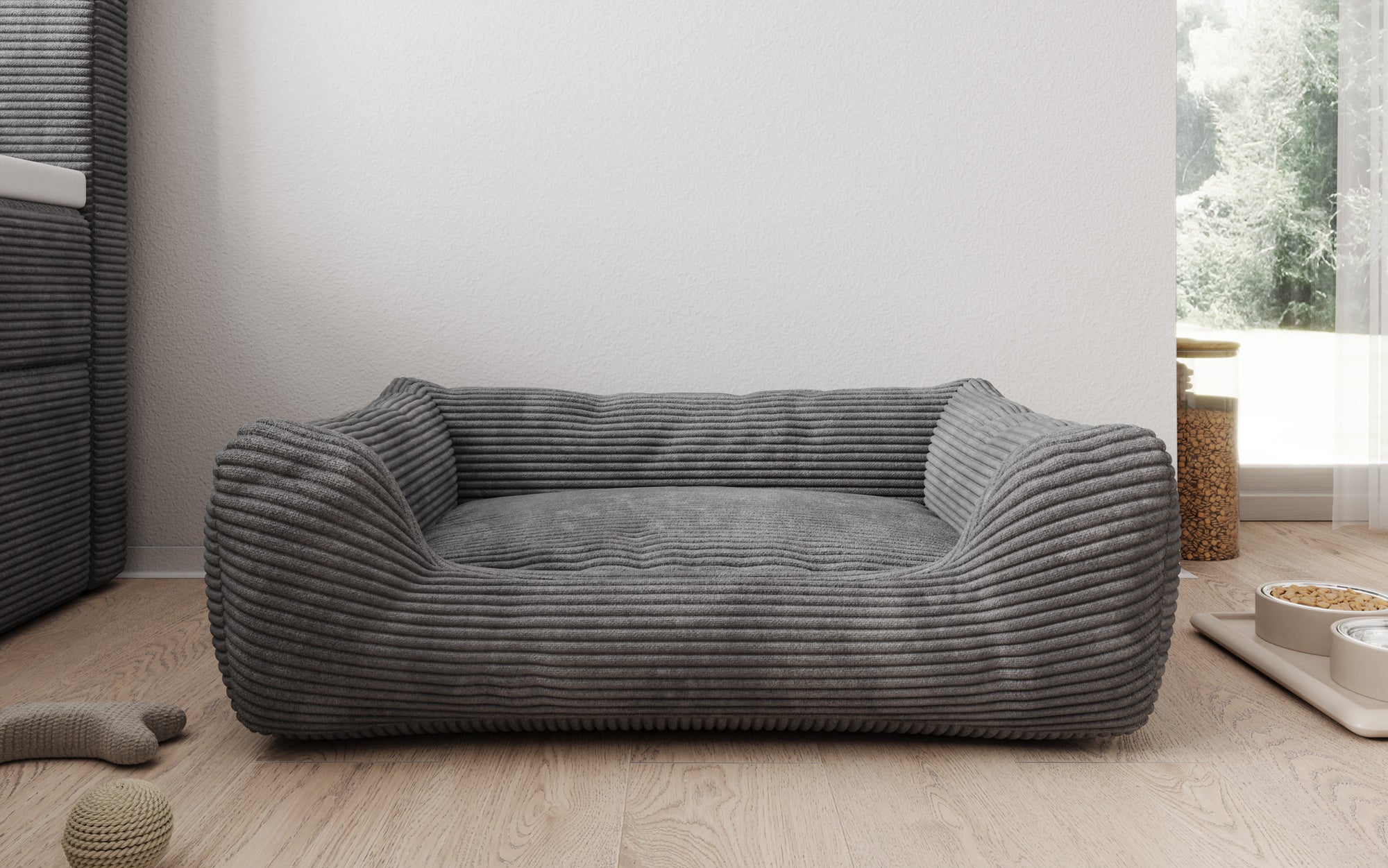 Hondenbed Cosmo 60 × 80 cm in Ribstof