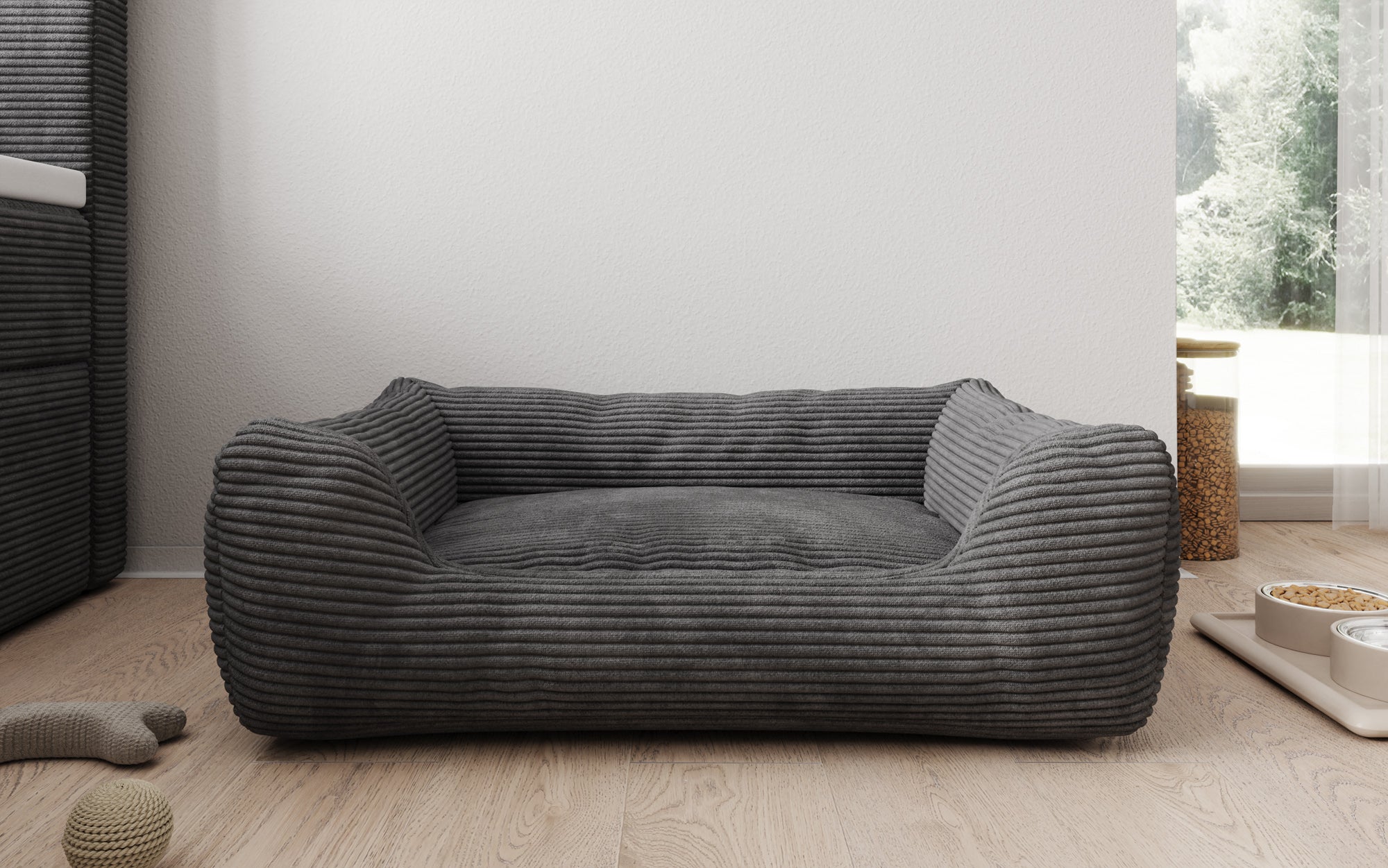 Hondenbed Cosmo 60 × 80 cm in Ribstof
