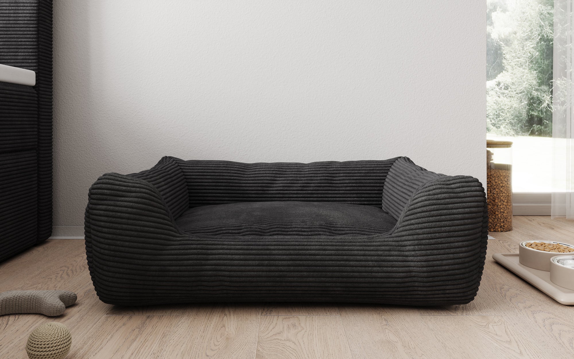 Hondenbed Cosmo 60 × 80 cm in Ribstof
