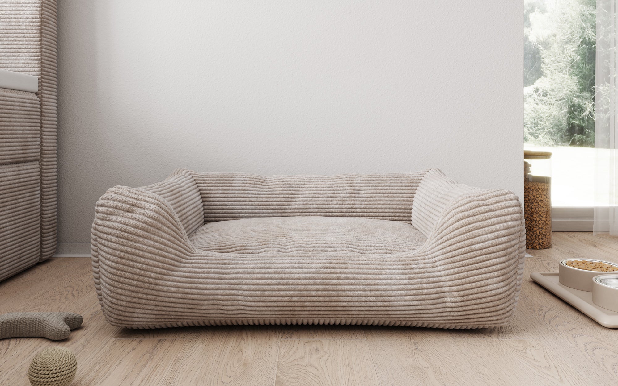 Hondenbed Cosmo 60 × 80 cm in Ribstof