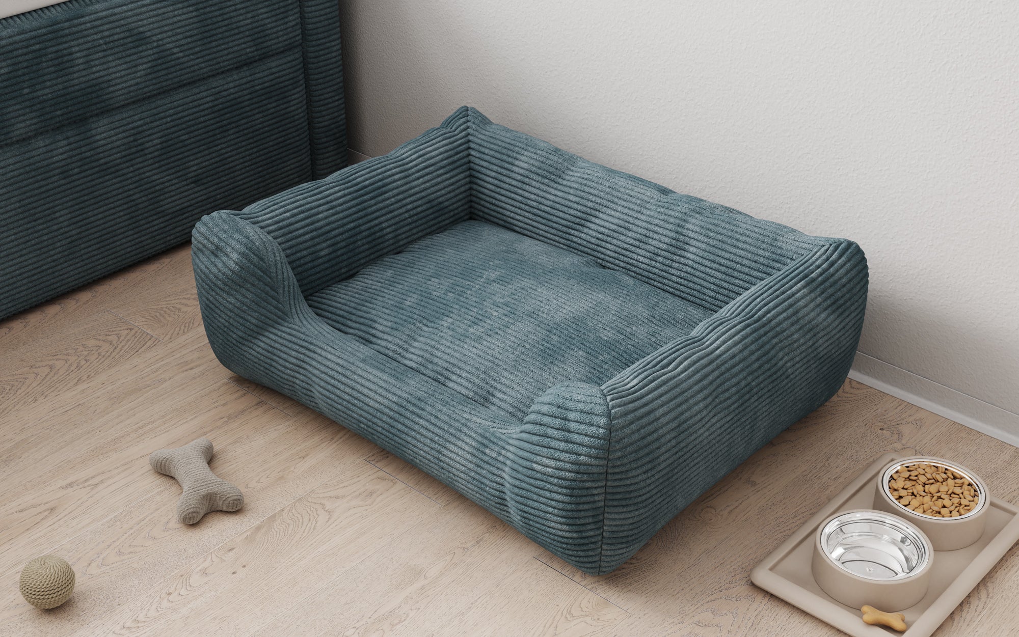Hondenbed Cosmo 60 × 80 cm in Ribstof