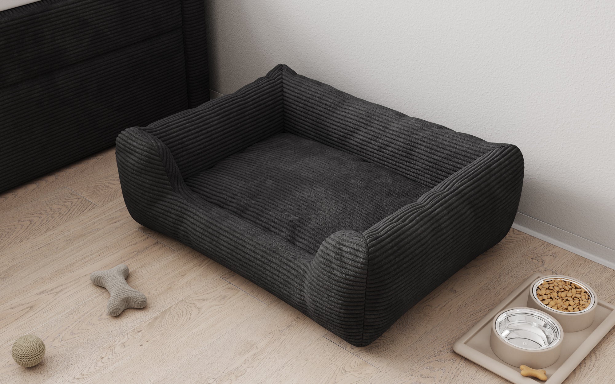 Hondenbed Cosmo 60 × 80 cm in Ribstof