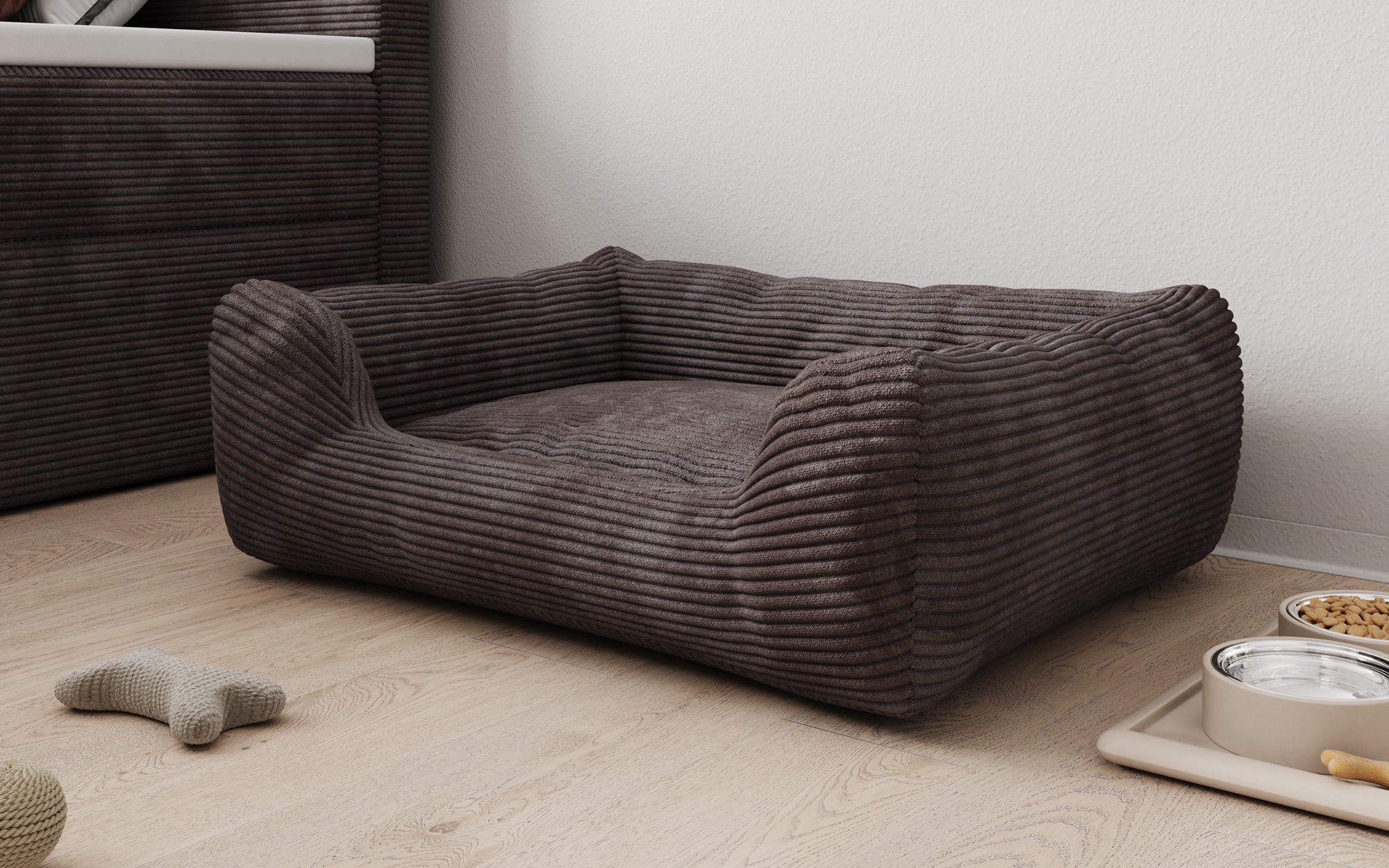 Hondenbed Cosmo 60 × 80 cm in Ribstof