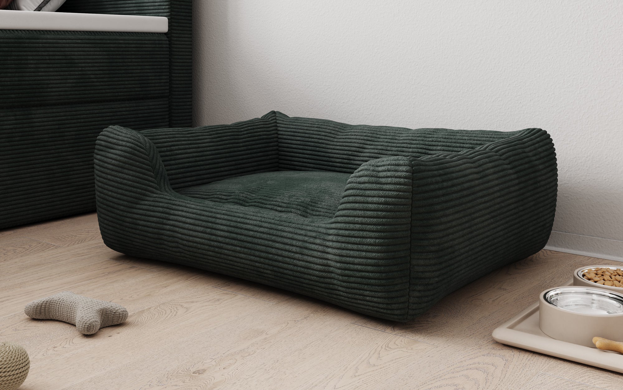 Hondenbed Cosmo 60 × 80 cm in Ribstof