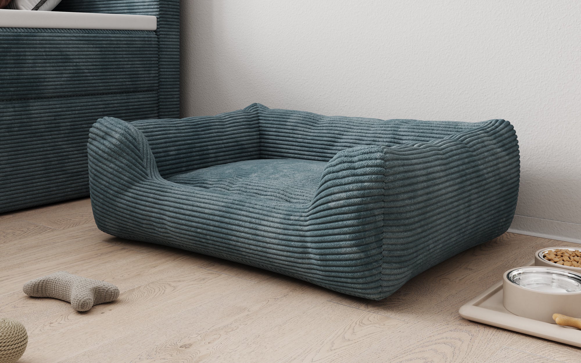 Hondenbed Cosmo 60 × 80 cm in Ribstof